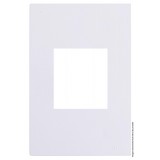 Placa 2 Módulos Juntos com Suporte 4x2 - RECTA BRANCO GLOSS